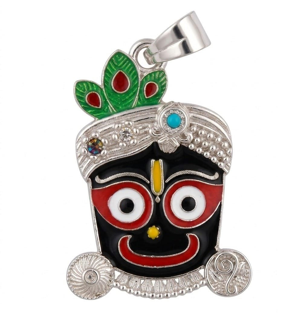 Lord Jagannath Enamel Pendant